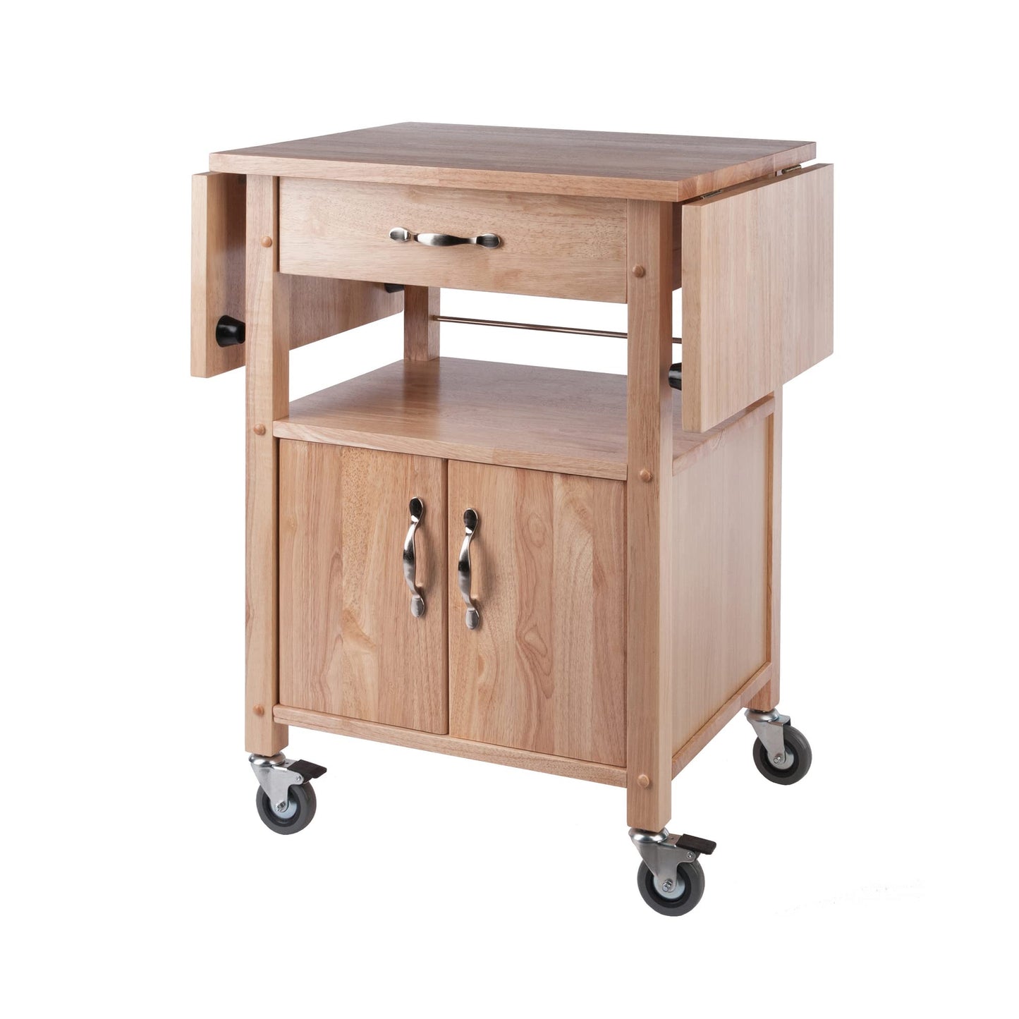Winsome Wood/Veneer Mobile Kitchen Cart with Lockable Wheels, Beech (84920)