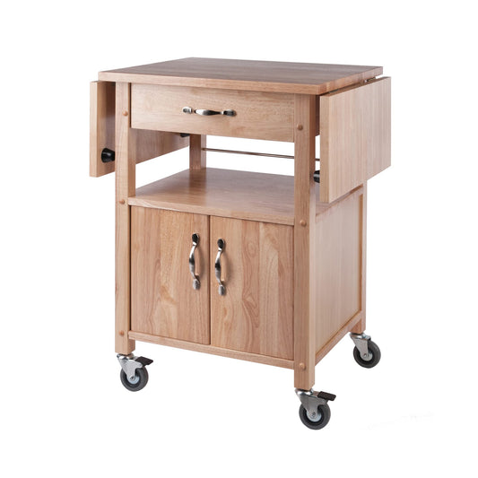 Winsome Wood/Veneer Mobile Kitchen Cart with Lockable Wheels, Beech (84920)