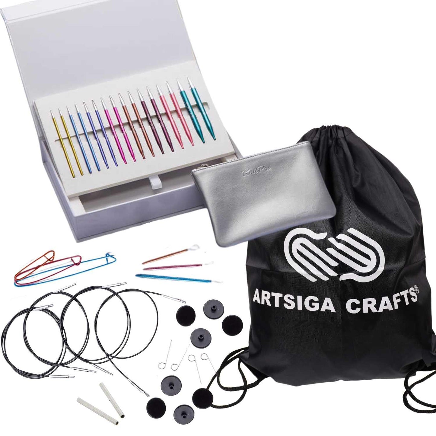 KnitPro Zing 5 inch Interchangeable Deluxe Set (Melodies of Life) with Project Bag