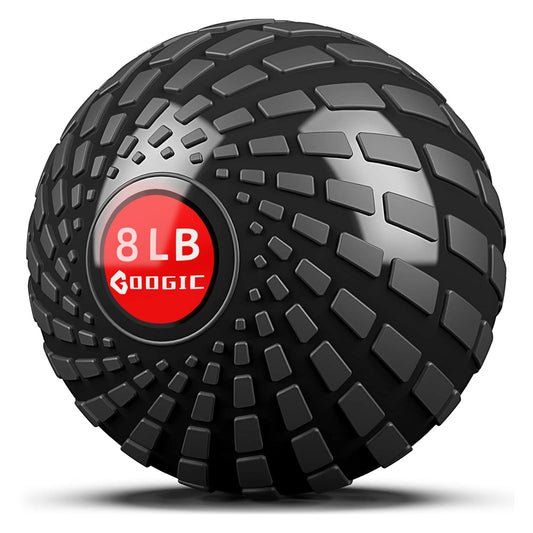 GOOGIC Slam Ball 8 lbs Medicine Ball Weighted Balls for Exercise and Workout, Strength, Cardio, Cross-Training and Core Workouts (8LB - Black)
