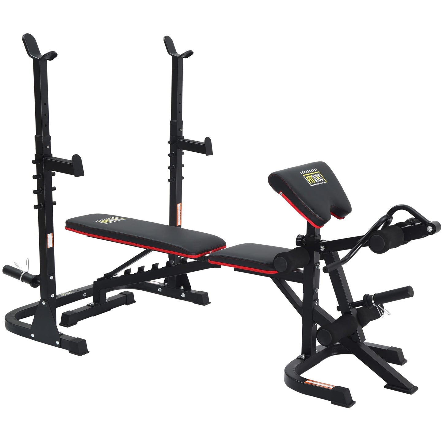 Fitvids Adjustable Weight Bench, Workout Bench for Home Gym, Adjustable Weight Bench Set Workout Machine with Leg Extension and Curl Machine