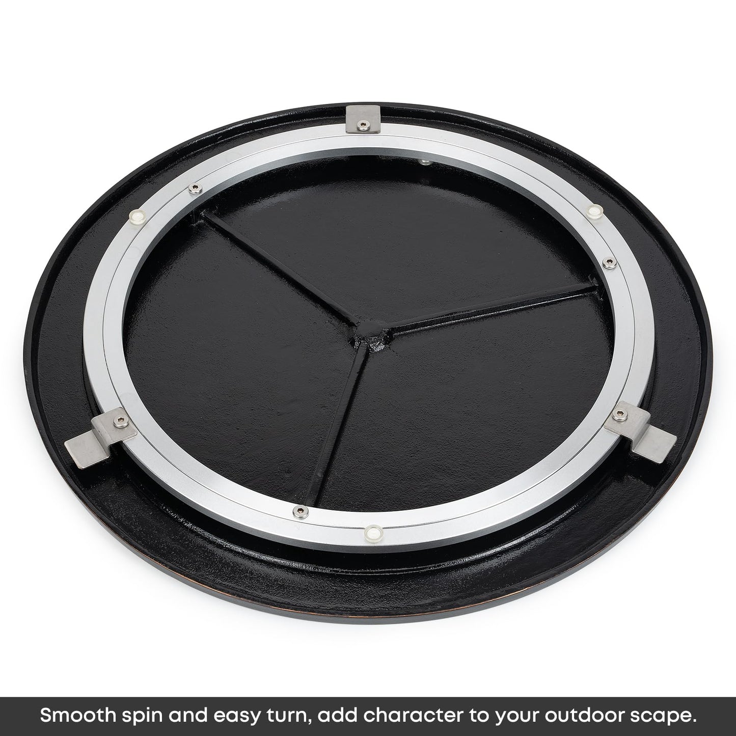 Stanbroil Cast Aluminum Fire Pit Lid, Rust-Free Lid for Outside Fire Pit or Table, Lazy Susan for Agio and TK Classics