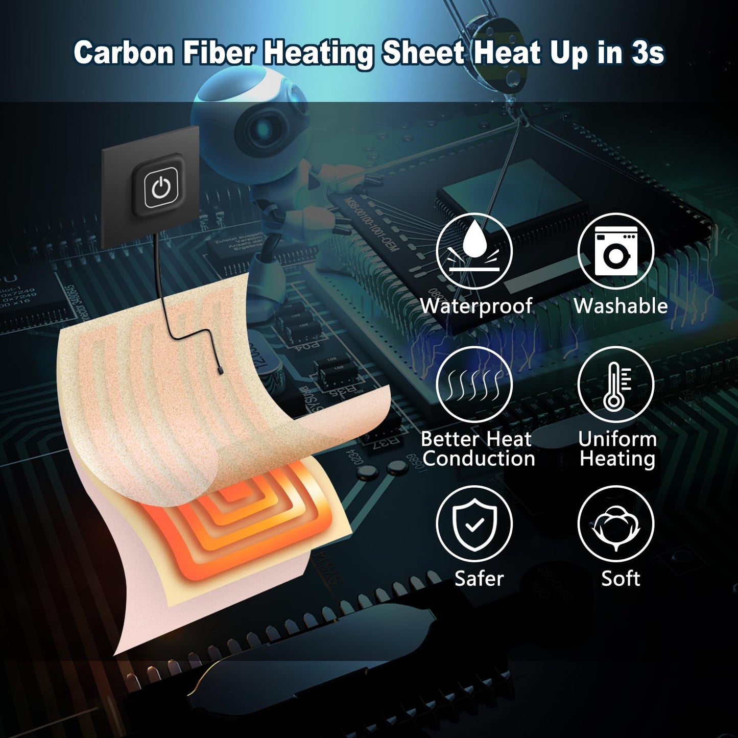 Neck Heating Pad Heated Scarf Rechargeable,Heating Pad for Neck Pain &Stiffness Relief,Heated Neck wrap Warmer with 7000mAh Power Bank,Cordless Thermal Neck Brace,Gifts for Women Men (Black)