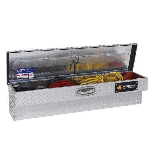 Northern Tool Side-Mount Truck Tool Box - Aluminum, Diamond Plate, Pull Handle Latch, 48in. x 11.5in. x 11in. Model Number 36012757