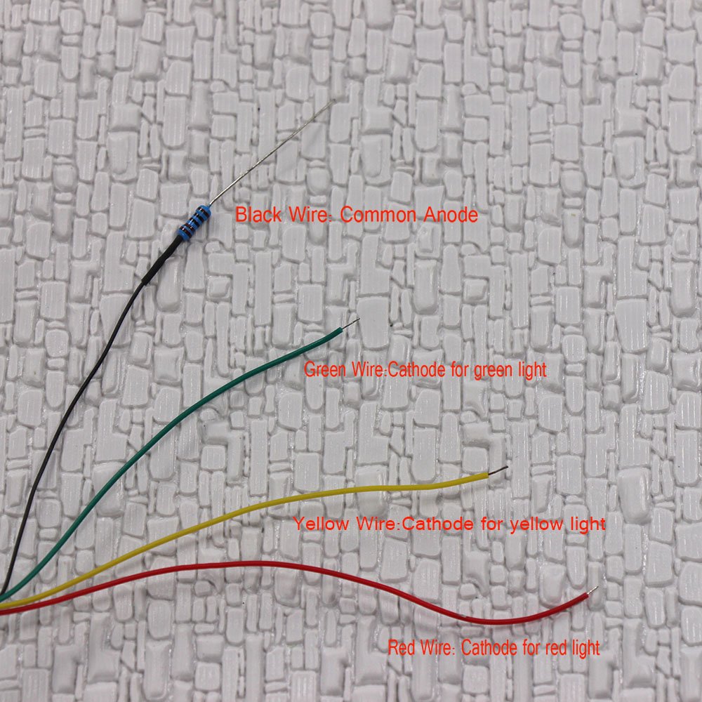 JTD433GYR 2PCS Model Railroad Train Signals 3-Lights Block Signal 1:43 O Scale 12V Green-Yellow-Red Traffic Lights for Train Layout New