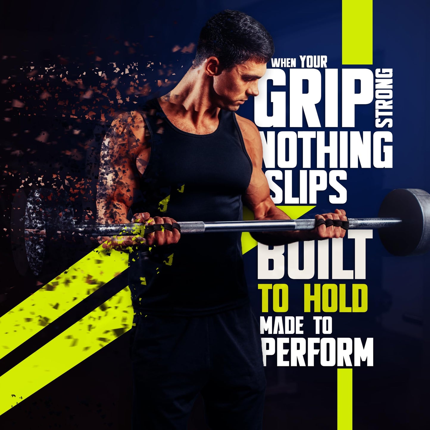 QTF Lifting Grips for Weightlifting Rubber Gloves Gym Palm Protector Grip Pads Replacement of Workout Gloves for Men & Women - Pads for Gym Weightlifting, & Pull Ups (Grey)