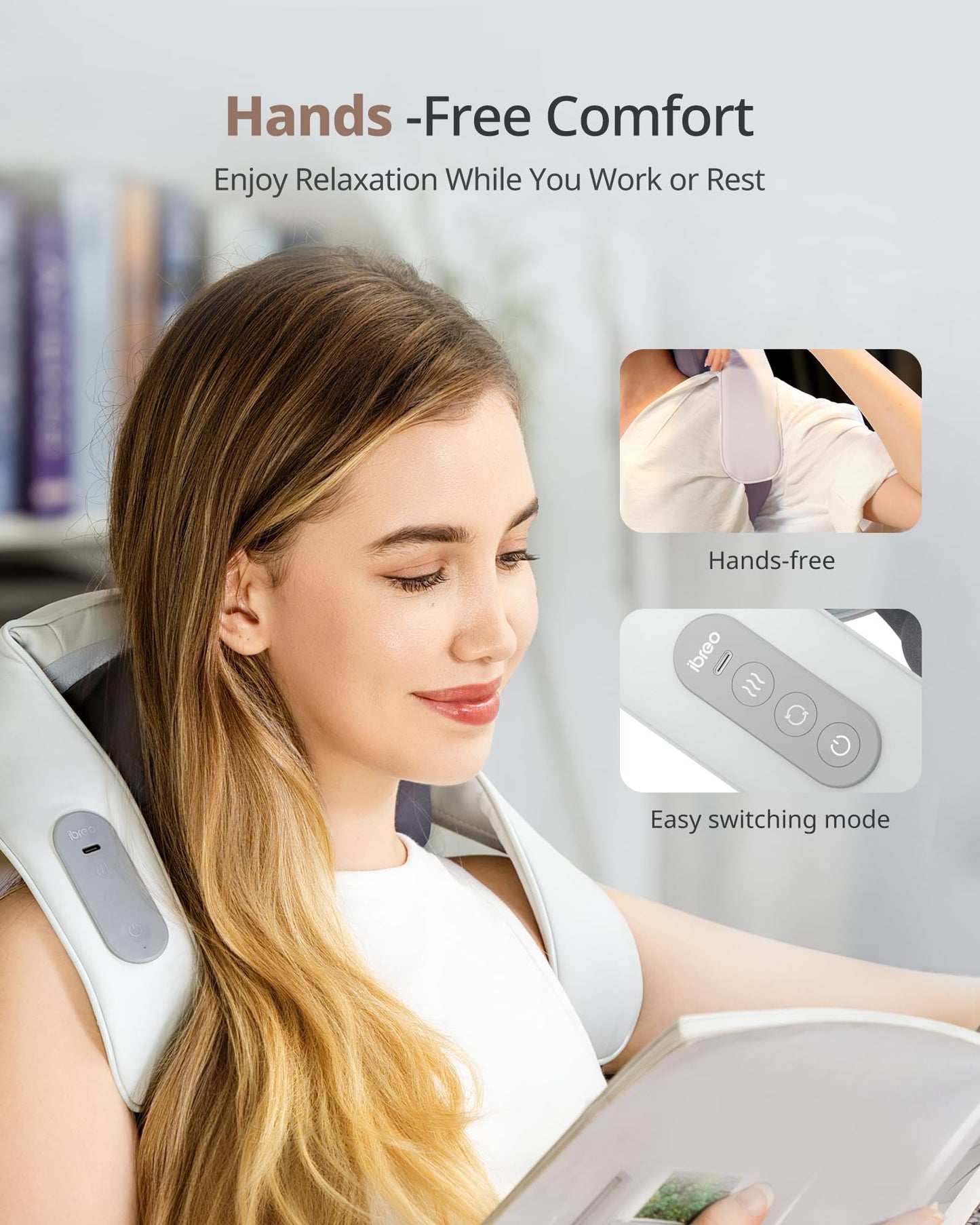 Shiatsu Neck and Back Massagers with Heat, 150 Mins Uses, 4 Modes & Adjustable Massage Head, Electric 3D Deep Tissue Kneadin for Shoulder, Leg, Muscle Soreness, Pain Relief, Relaxation for Women, Men