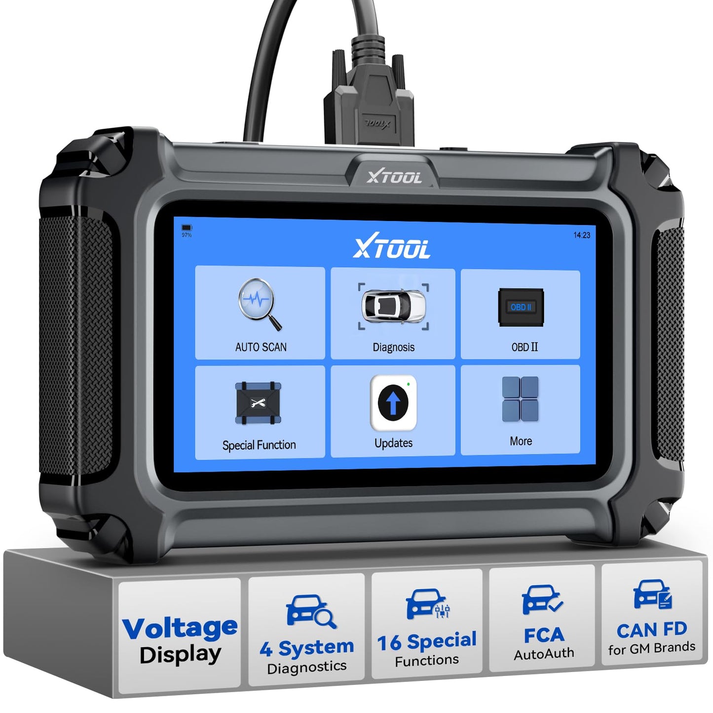 XTOOL D5S OBD2 Scanner - 2026 Code Reader for Cars & Trucks with 16 Resets, Crank Sensor Relearn, Throttle Relearn, EPB, FCA AutoAuth, CAN FD for GM, Engine ABS SRS Transmission Car Diagnostic Tool