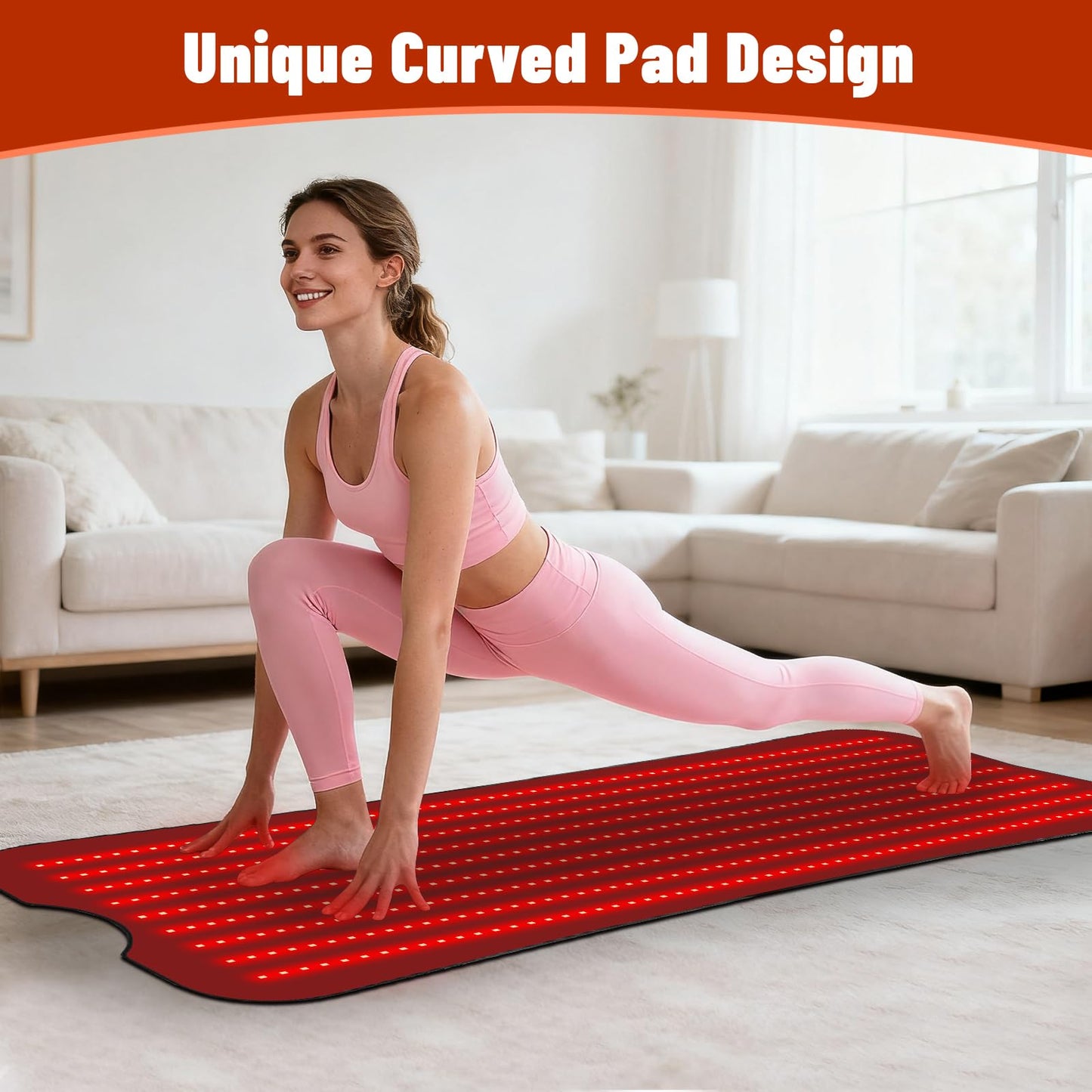 Cosnyu Red Light Therapy Mat for Body, 60''x 24'' Red Light Therapy Pad with Controller, 540pcs 2 in 1 LEDs (660nm & 850nm), Adjustable Timer & Intensity