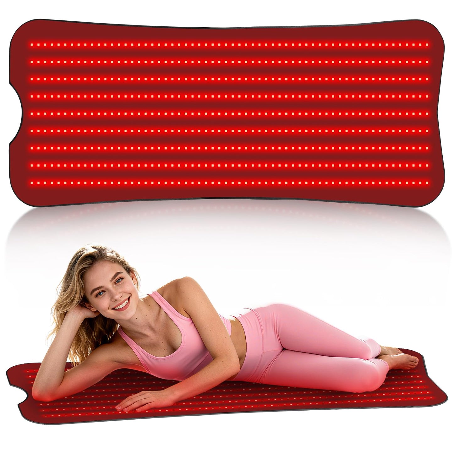 Cosnyu Red Light Therapy Mat for Body, 60''x 24'' Red Light Therapy Pad with Controller, 540pcs 2 in 1 LEDs (660nm & 850nm), Adjustable Timer & Intensity