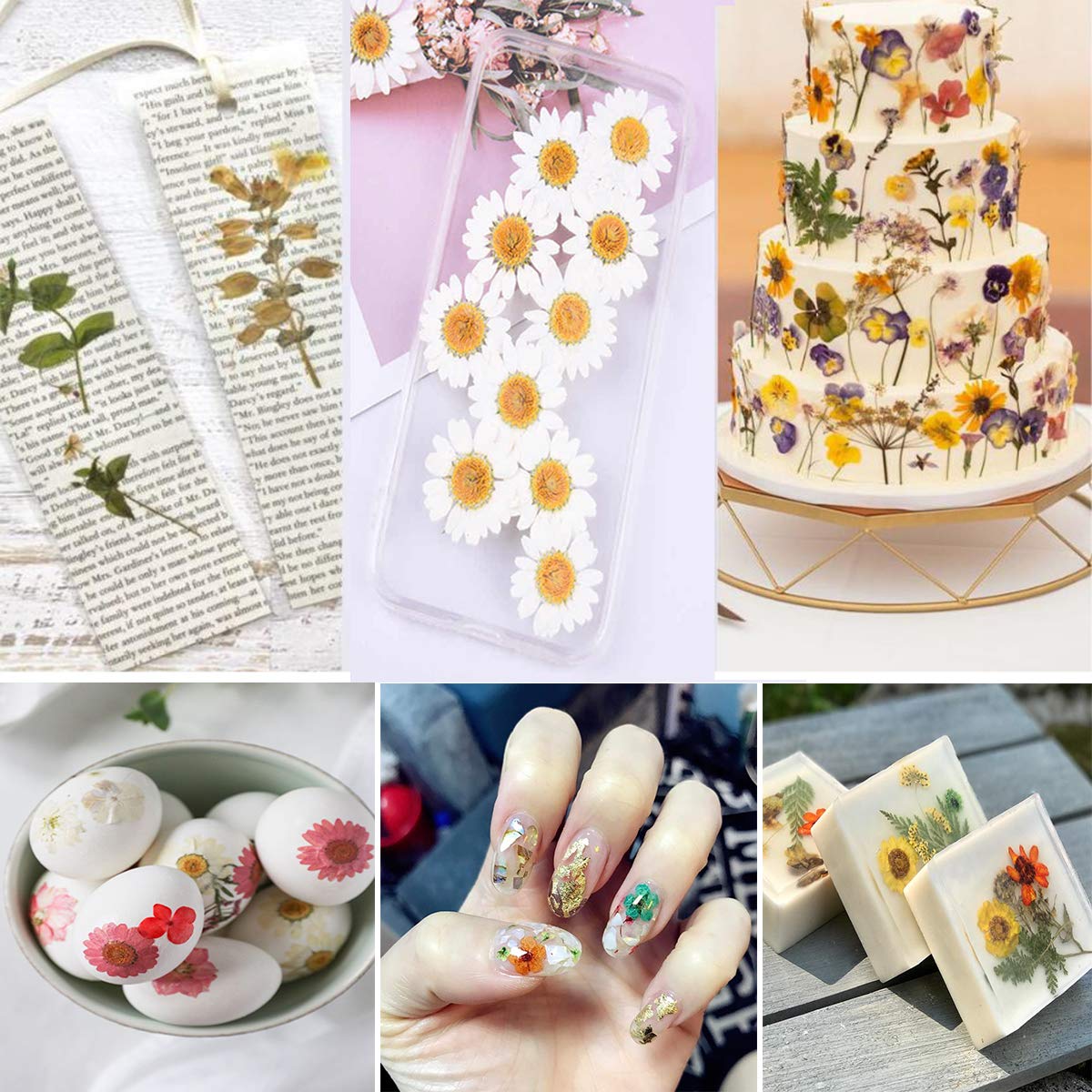141PCS Brown Fall Dried Pressed Flowers for Resin - YouthBro Real Nature Flowers Butterfly Stikers Set for Christmas DIY Candle Soap Vase Making Nail Card Scrapbook Art Craft Floral Decors