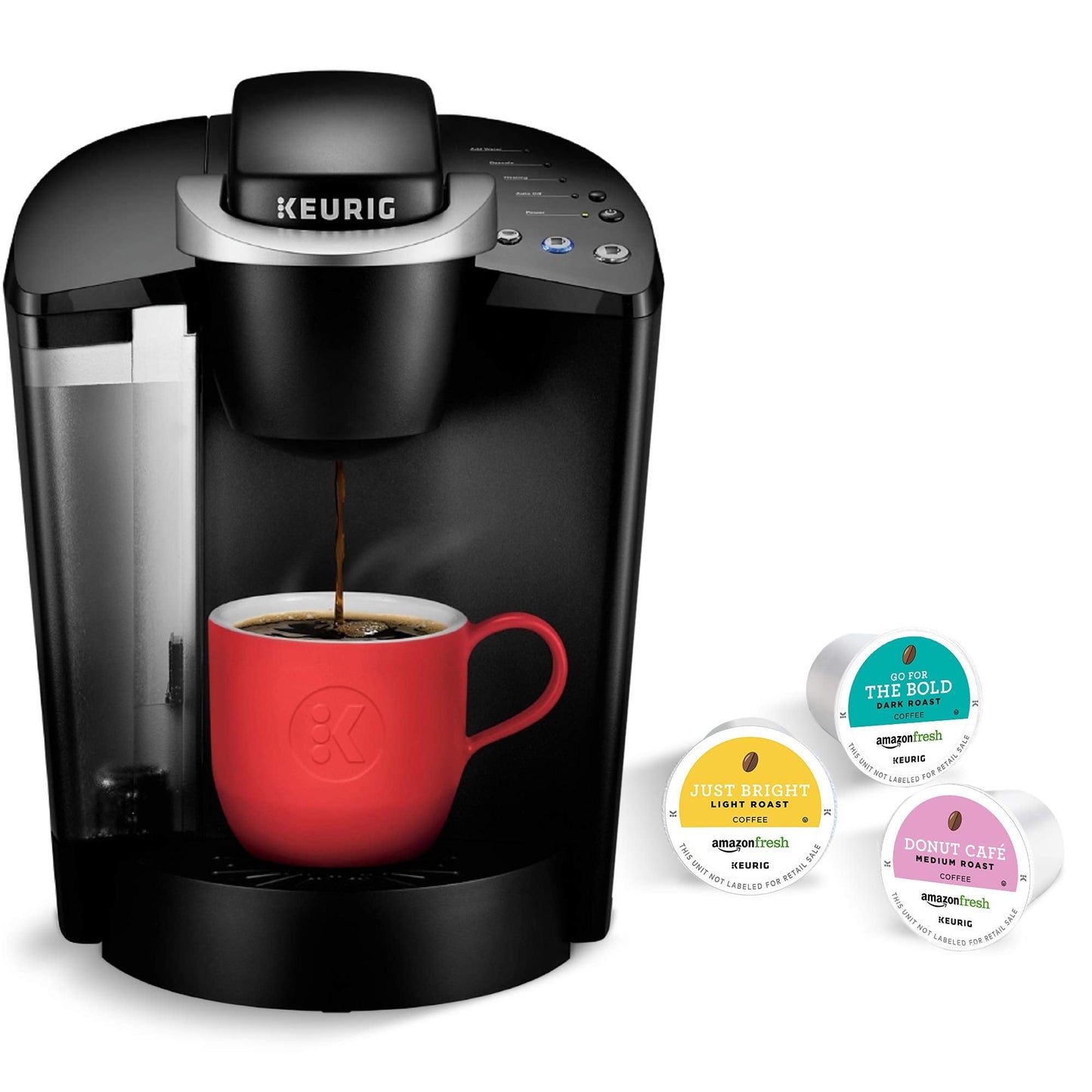 Keurig K-Classic Coffee Maker with AmazonFresh 60 Ct. Coffee Variety Pack, 3 Flavors