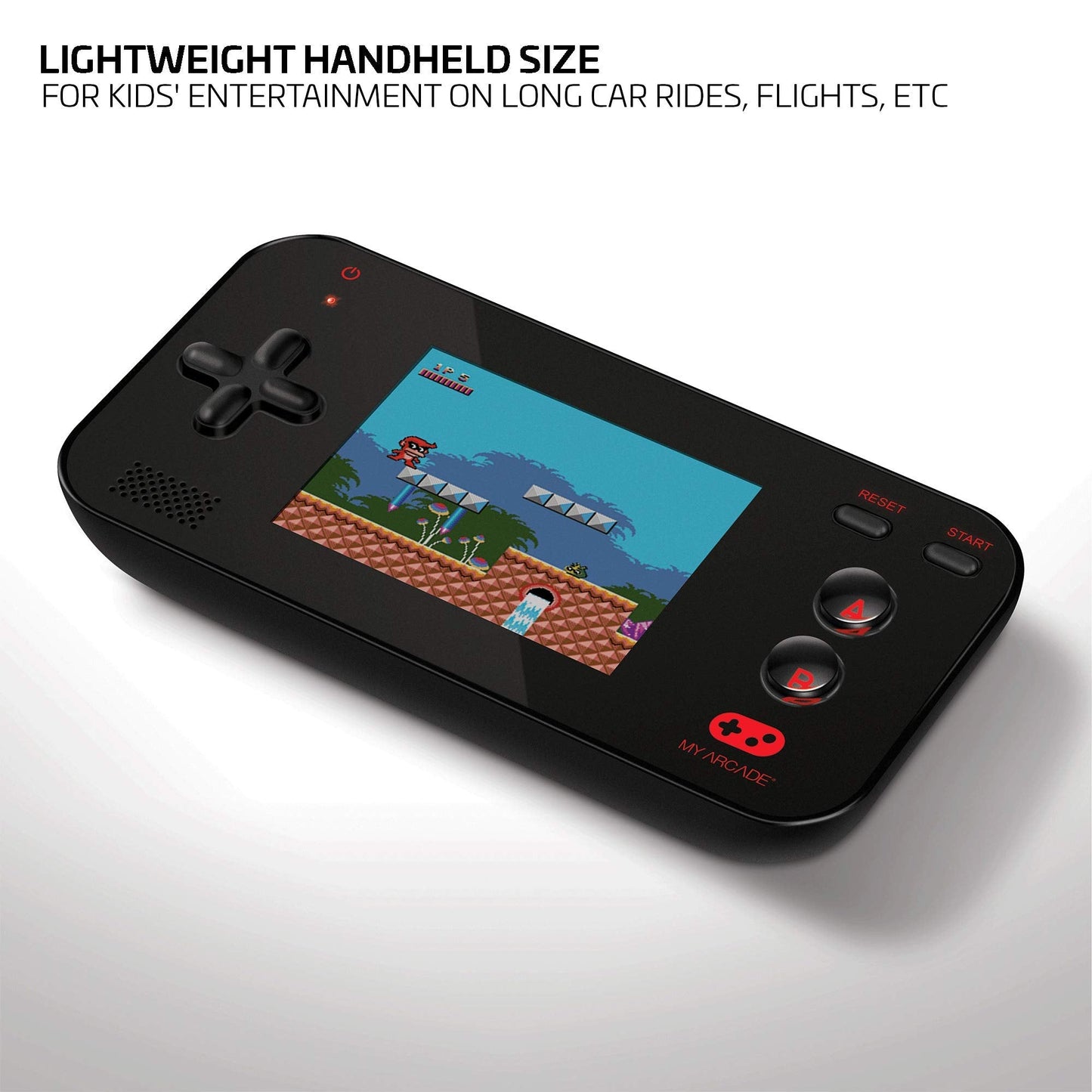 My Arcade Gamer V Portable - Handheld Gaming System - 220 Retro Style Games - Lightweight Compact Size - Battery Powered - Full Color Display - Black - Electronic Games
