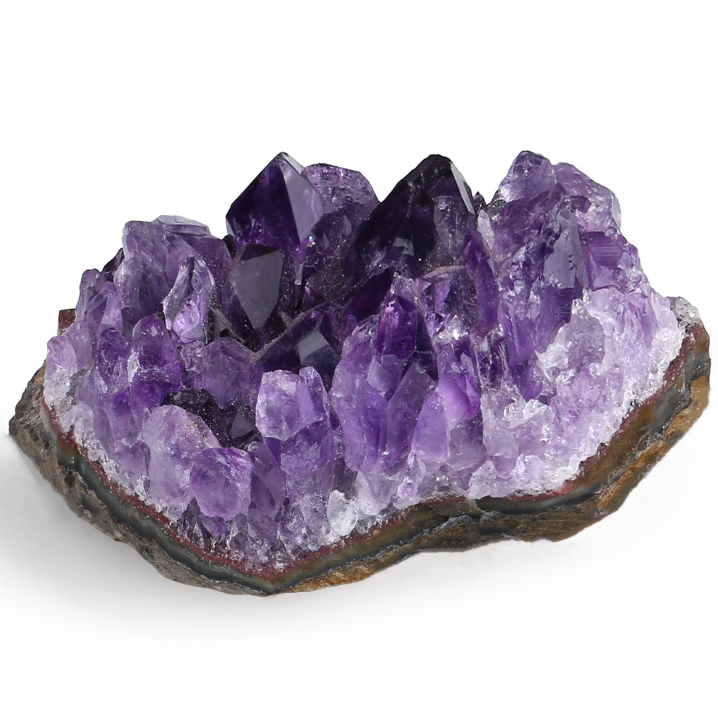 ZHIYUXI Amethyst Crystal Cluster Rock Geode Gemstones Purple Raw Crystals Stone Rock Collection Raw Energy Balance Reiki Home Decor 1Pc 50-70g
