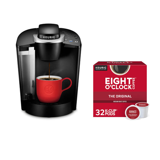 Keurig K-Classic Single Serve Coffee Maker with Eight O'Clock The Original Medium Roast, 32 K-Cup Pods