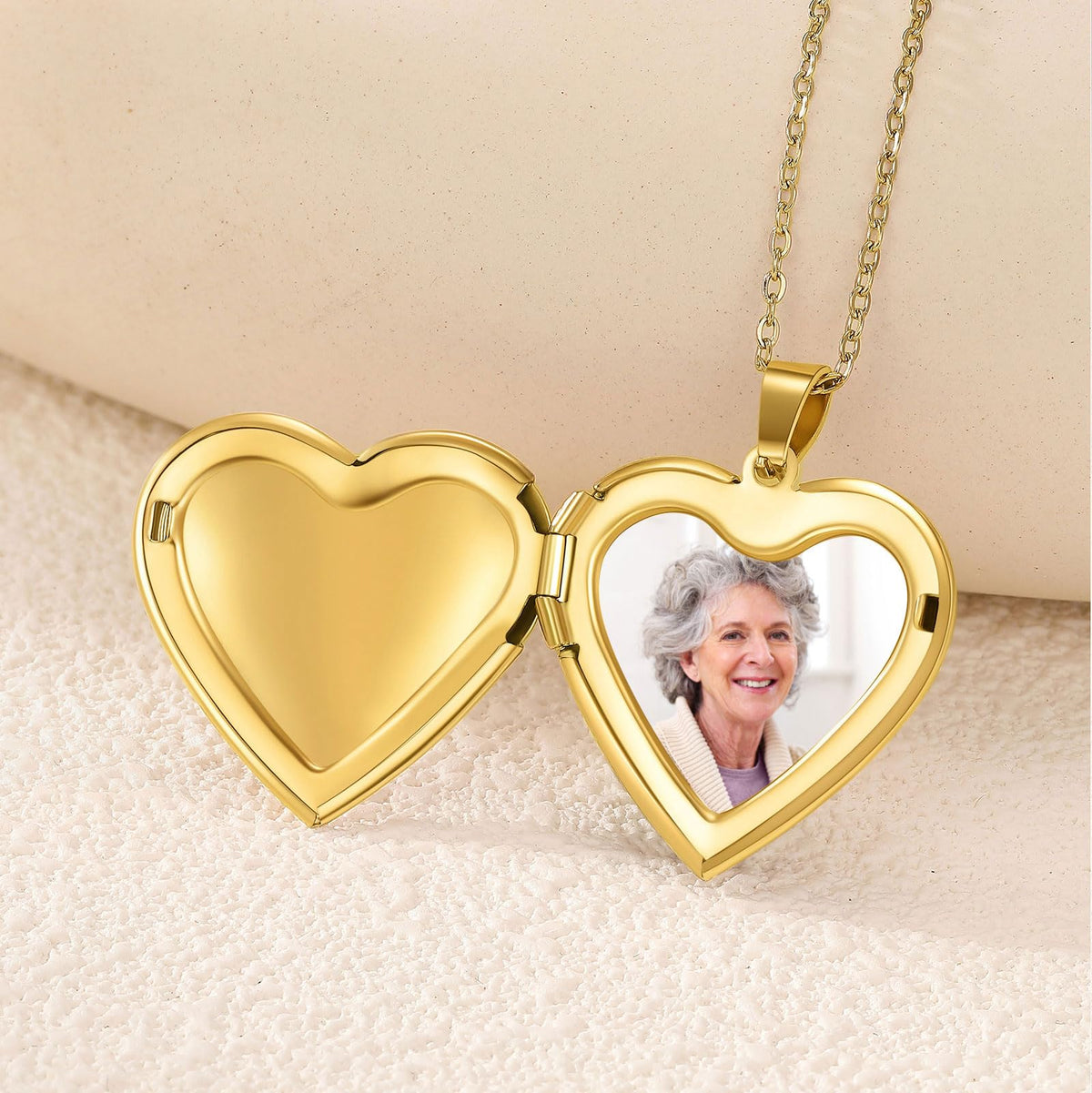 PHOCKSIN Gold Heart Locket Necklace 12 Birth Flowers Personalized Love Heart Necklace that Holds Pictures Customized Gifts Locket Necklaces for Birthday Presents