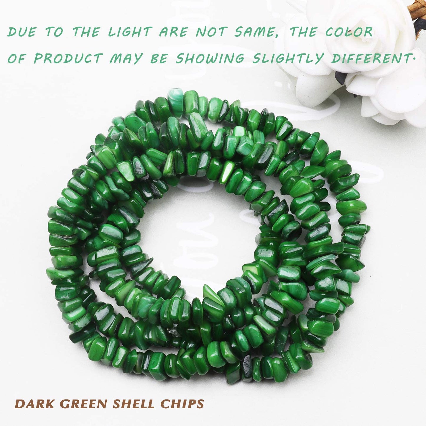 500 pcs Natural Chip Stone Beads, Malachite 5-8 mm Irregular Gemstones Healing Crystal Loose Bead for Jewelry Making Bracelet Crafting