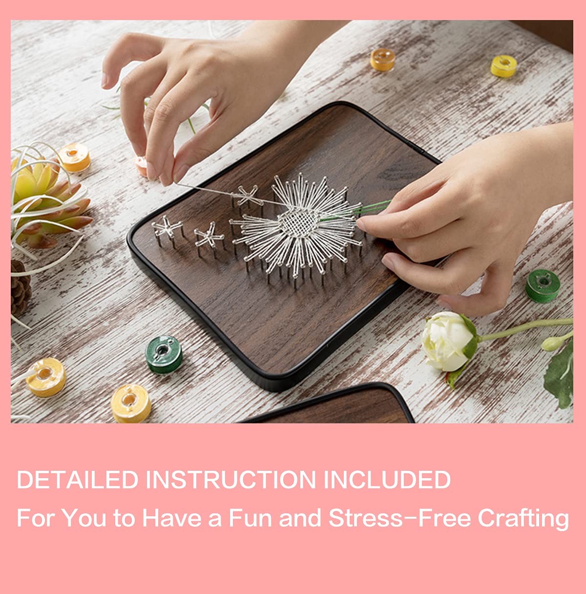 BAZIMA DIY String Art Kit for Beginner, DIY Dandelion Craft Kit,Unique Gift,Craft Kit for Holidays