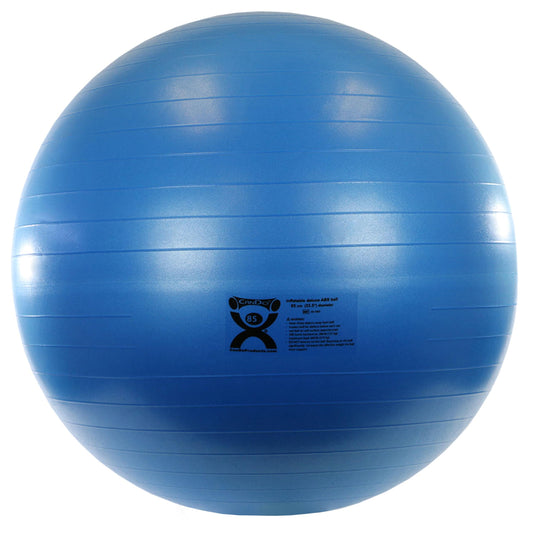 CanDo Inflatable Exercise Ball -Blue 33.5", Durable Extra Thick Non-Slip Stability Ball for Core Workouts, Yoga, Pilates, Active Seating, Physical Therapy, Pregnancy, Home Gym, Flexibility
