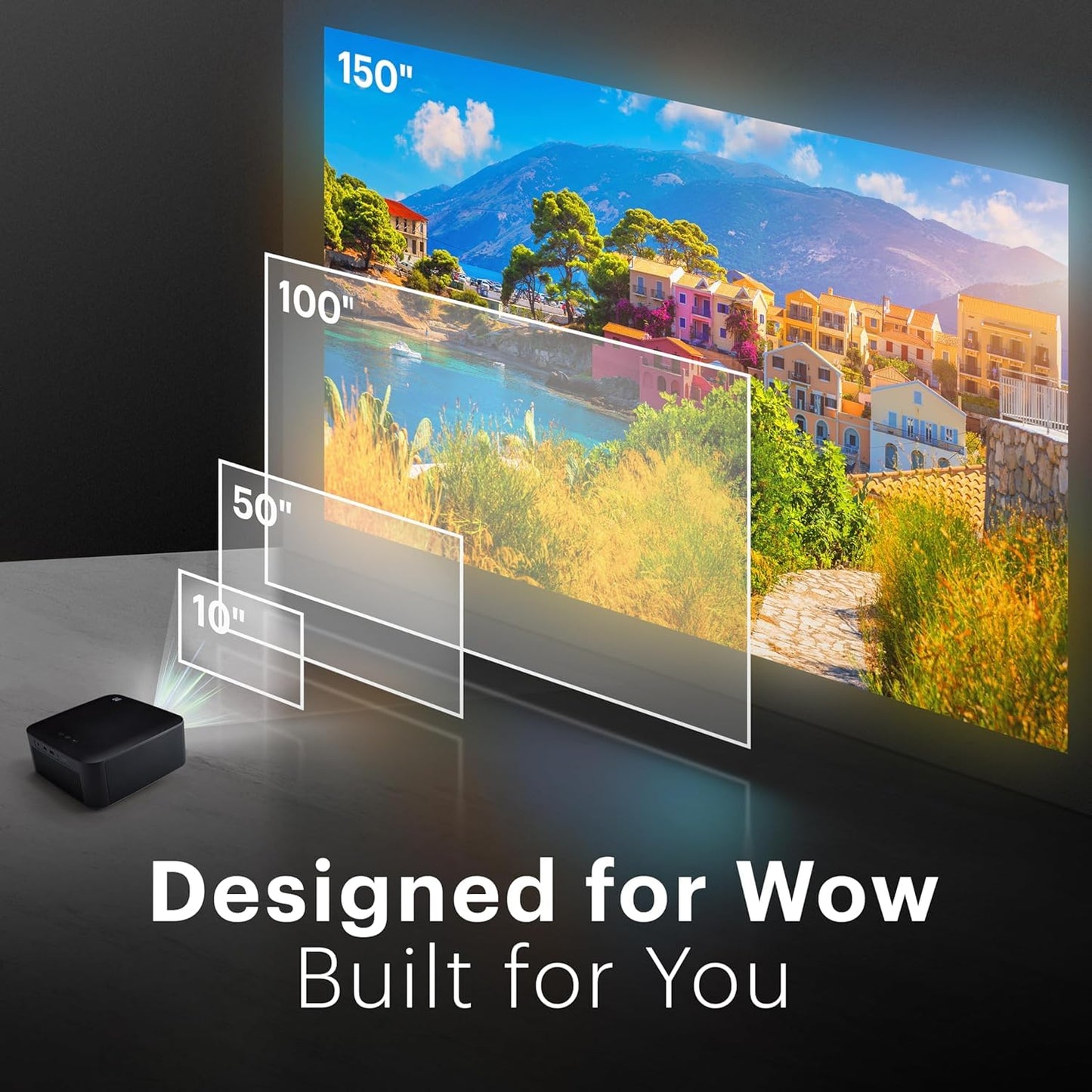 Kodak Flik X20 1080p Smart Projector, Google TV Dongle Built-In | 300 ANSI Lumens LED | Auto Focus & Keystone | HDMI & USB | Wi-Fi , Bluetooth 5.0 | HDR10, 4K Decode | Portable Home Theater (Black)