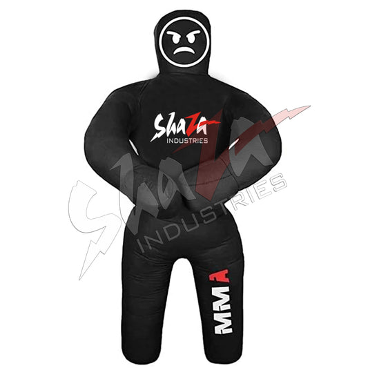 Shaza Grappling Dummy for Fitness & Training, Pose, Strike & Throw Wrestling Dummy for 100cm. Punching Dummy for MMA, Jiu-Jitsu, Judo, Karate & Wrestling Practice & Sparring (Black)
