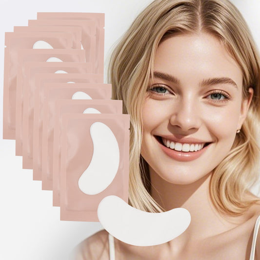 100 Pairs Hydrogel Under Eye Gel Patches Lint Free Eye Lash Pads Eyelash Extension Tool Mask Eyepads (#2-Pink)