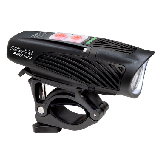 NiteRider Lumina Pro 1400 Lumen USB-C Rechargeable Front Bike Light - 8 Modes IP64 Waterproof FL1 Bike Headlight for Road Cycling, MTB, Commuter, Night Cycling Safety LED Bicycle Light Easy Mount