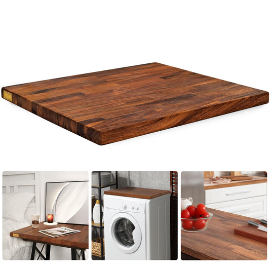 30"x25" Butcher Block Countertop, DIY Solid Walnut Wood Countertop, 1.5'' Thick Waterproof Table Top, Used as Cutting Board, Office Desk Tops, Dining Room Tables, Laundry and Kitchen Countertop