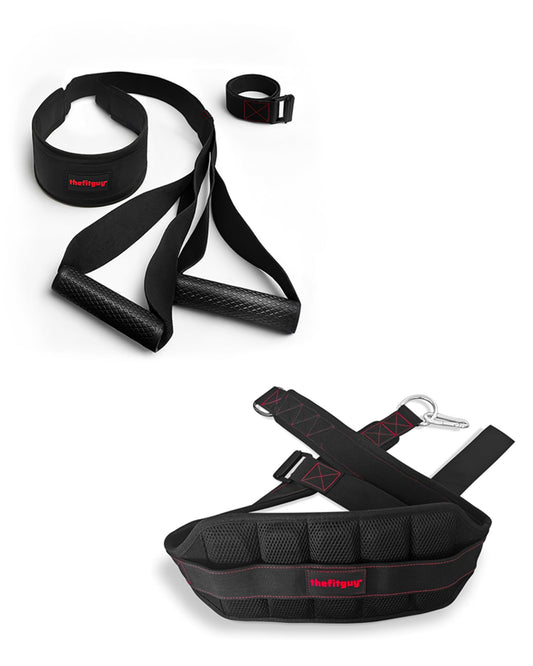 THEFITGUY Sprint & Lower Body Power Bundle – Coach Resistance Belt and Squat Belt