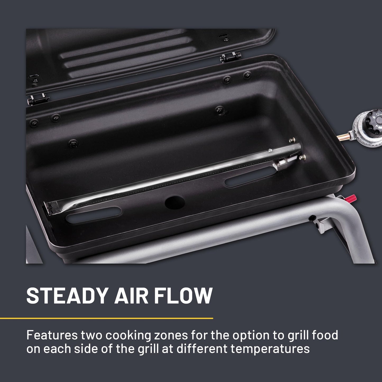 Charbroil 1-Burner Portable Propane Gas Grill, Black – 17402049