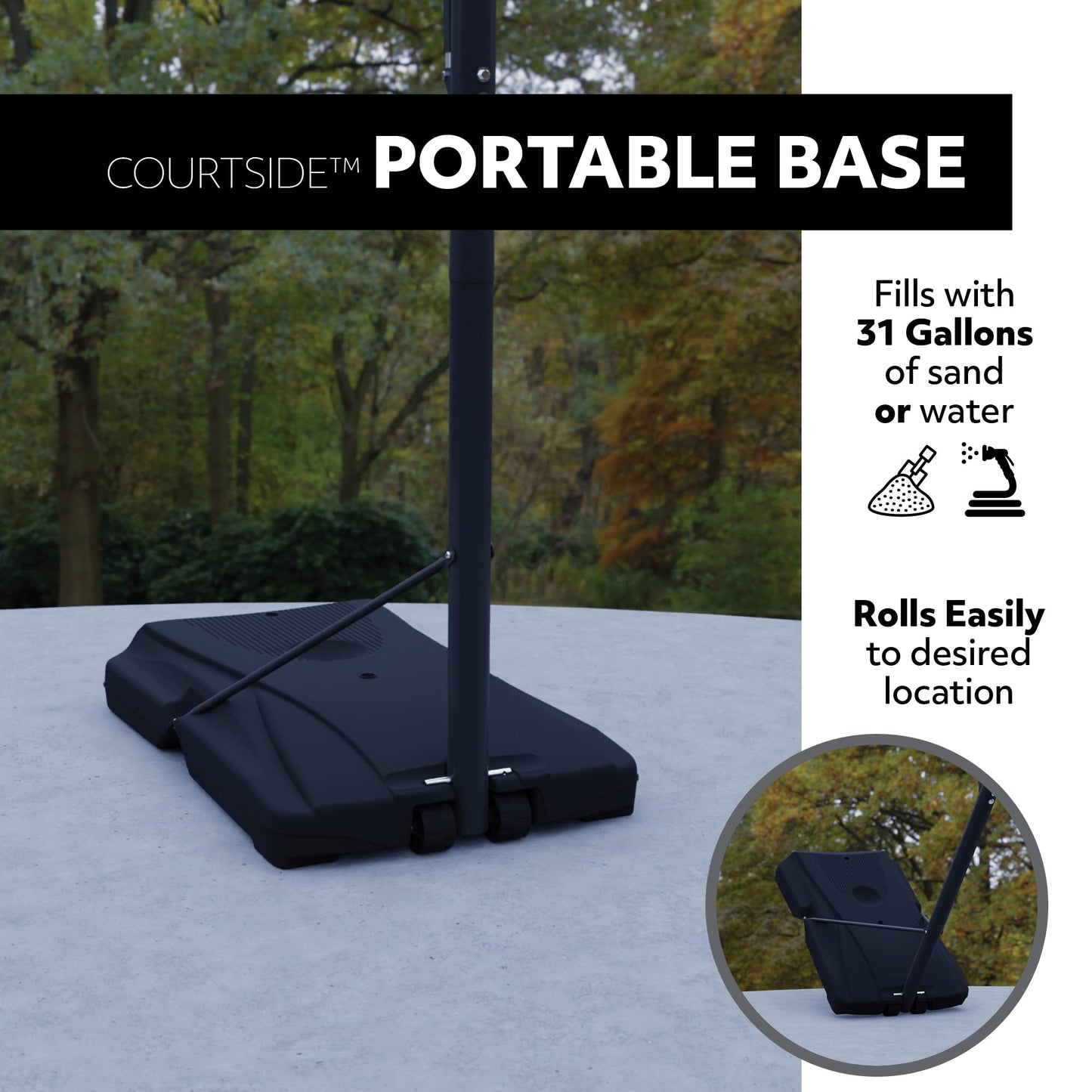 LIFETIME 90168 Portable Basketball Hoop 48-Inch Polycarbonate Backboard System, Blue