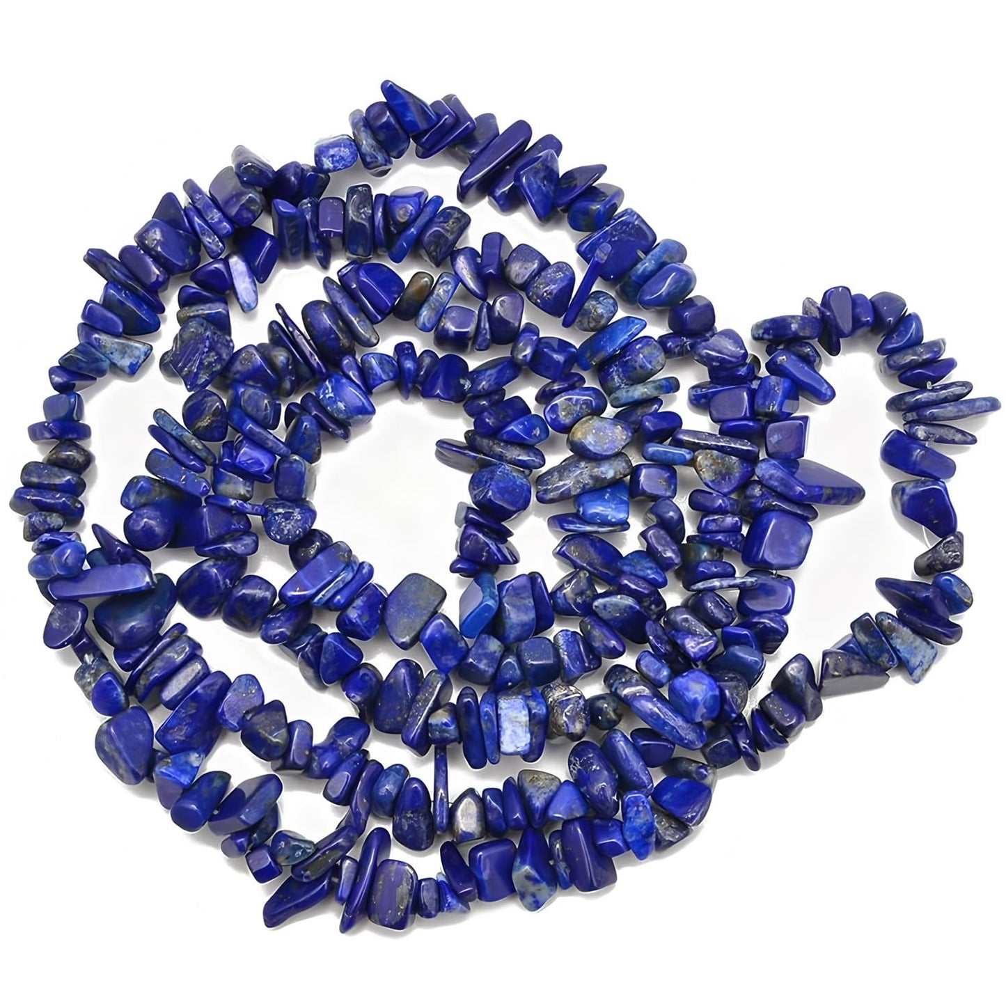 Natural Chip Stone Beads 450pcs Lapis Lazuli Chips 5-8mm Genuine Real Irregular Healing Crystal Rocks Hole Drilled DIY Loose Gemstone Beads for Jewelry Making Bracelet Earrings Necklace Crafting