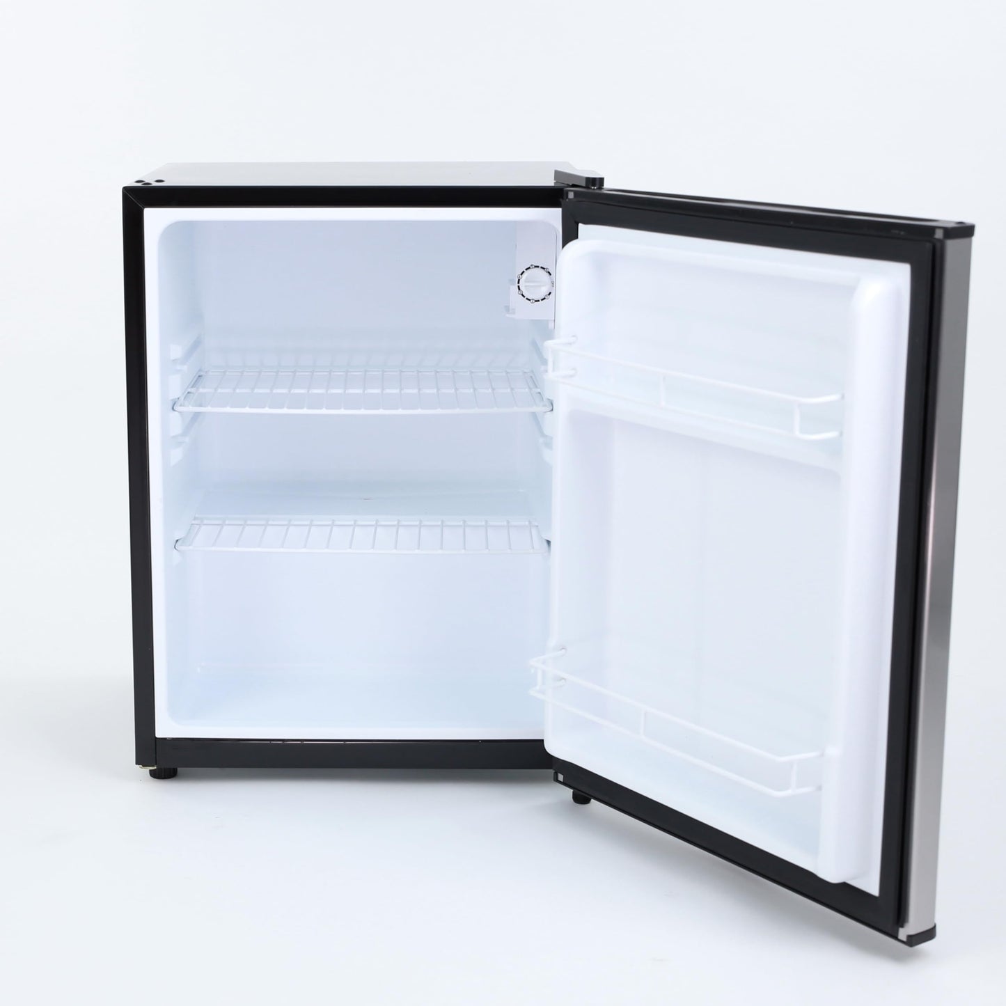 Avanti Mini Fridge Compact Refrigerator for Home Office or Dorm, Features Single Reversible Door Removable Shelves Automatic Defrost and Adjustable Temperature Control, 2.4-Cu.Ft, Stainless Steel