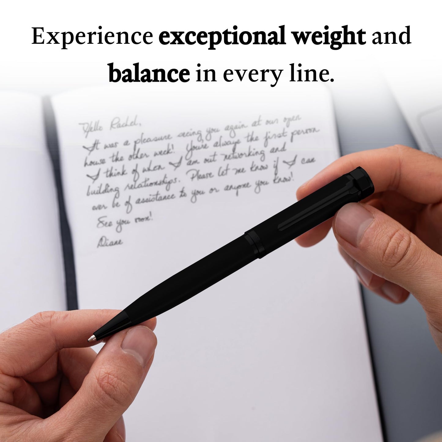 Ellington Pens Luxury Ballpoint Pen – Premium Quality, Smooth Writing Experience, Elegant Design, Includes 2 Ink Refills (Black & Blue) – Ideal for Professionals and Gift Giving