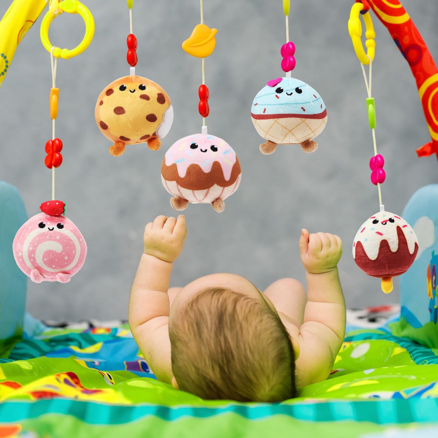 Libima 9 Pcs Mini Stuffed Animals Bulk Adopt a Pet Party Favors 3.15 Inch Small Plush Keychains Cute Ornaments Toys for Baby Shower Birthday Gift Bags Fillers Basket Stuffers(Desserts)