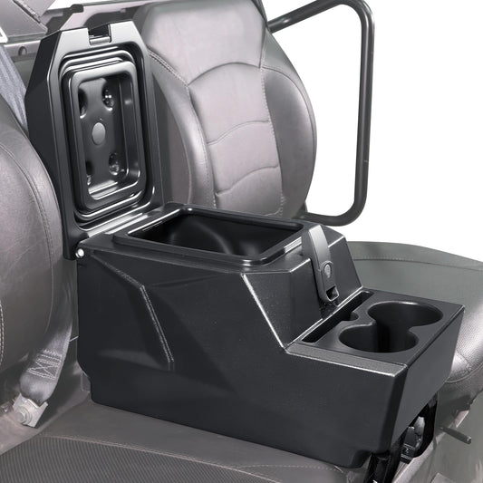 StarknightMT UTV Center Console Armrest Box with Cup Holders, Universal Fit Bench Seat Storage Compatible with Ranger 1000/ XP, Uforce 1000/XL, Defender HD5/7/8/9/10, Mule, Pioneer 700 1000