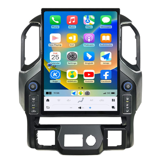 Qualcomm Car Radio for Chevrolet Silverado GMC Sierra 2019 2020 2021 2022 2023 Upgrade Stereo Replacement Android 13 Carplay Android Auto 15.6 Inch 2K IPS Touch Screen Tesla Style Head Unit