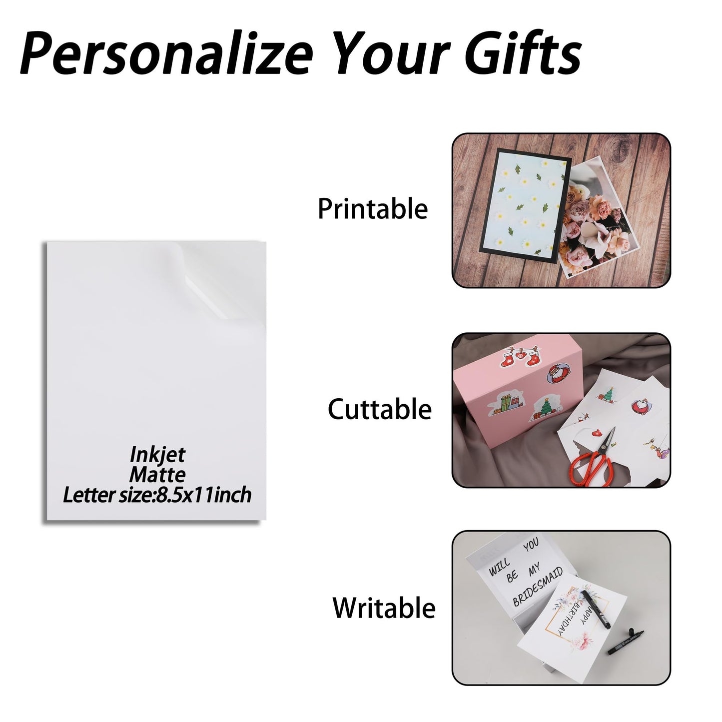 MUMUPACK White Large Gift Boxes With Lids Includes Ribbon And Diy Printable Sticker Paper, Bridesmaid & Wedding Proposal Box, Magnetic Gift Box Sphere