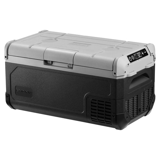 Tecnolove 12V Car Refrigerator,32QT Portable Fridge Freezer with Blow Expansion Evaporator,-4℉~68℉ 12/24V DC & 120-240V AC Freezer Cooler for Truck RV SUV Camping Travel，Reversible Door