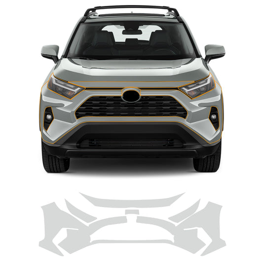 FDAIUN PPF Clear Car Pre-Cut Paint Protective Film for Toyota RAV4 Hybrid 2019-2024 8.5mil TPU Self Adhesive Rainproof Waterproof HD Scratch Exterior Accessories