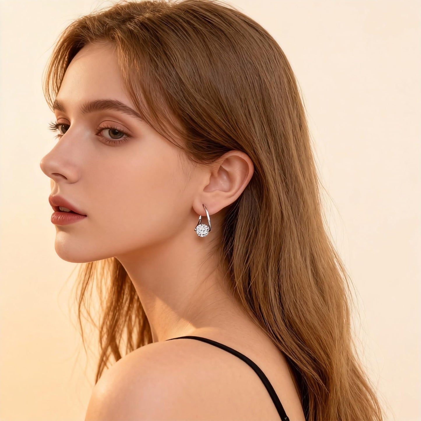 Lymphatic Earrings for Women Silver Zircon Hoop Huggie Earrings Dainty Fashion Jewelry Gifts