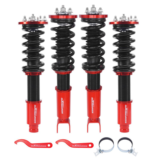 maXpeedingrods Coilovers for Honda Acoord 2008-2012, for Acura TSX 2009-2014, Height Adjustable Coilovers Suspension Kit, Preset Damping Shock Absorber Lowering Kit Red