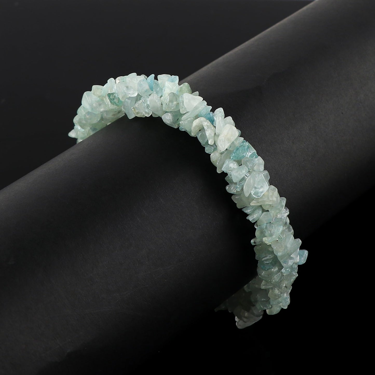 CRYSTALINES Natural Aquamarine Gemstone Twisted Strand Bracelet, Polished Uncut Nuggets Rough Beads, Handmade Boho Jewelry, Healing Crystals, Gold Plated, March Birthstone, Christmas Gift for Women