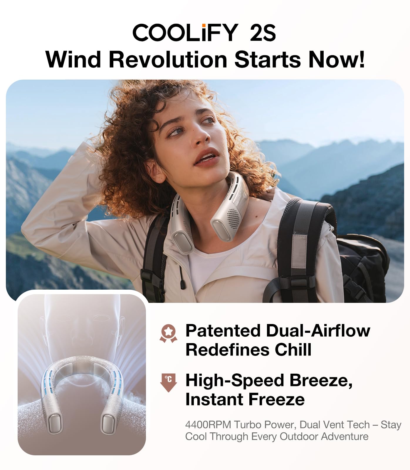 Ultra Long Life + Ultra Light Portable Neck Air Conditioner Set, Travel Essentials