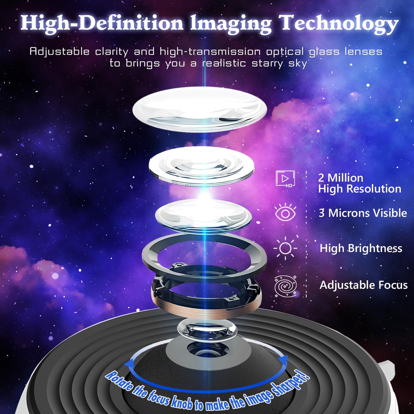 Galaxy Projector, 13 in 1 Planetarium Star Projector Realistic Starry Sky Night Light with Solar System Constellation Moon for Kids Adults Bedroom Ceiling Home Theater Living Room Decor