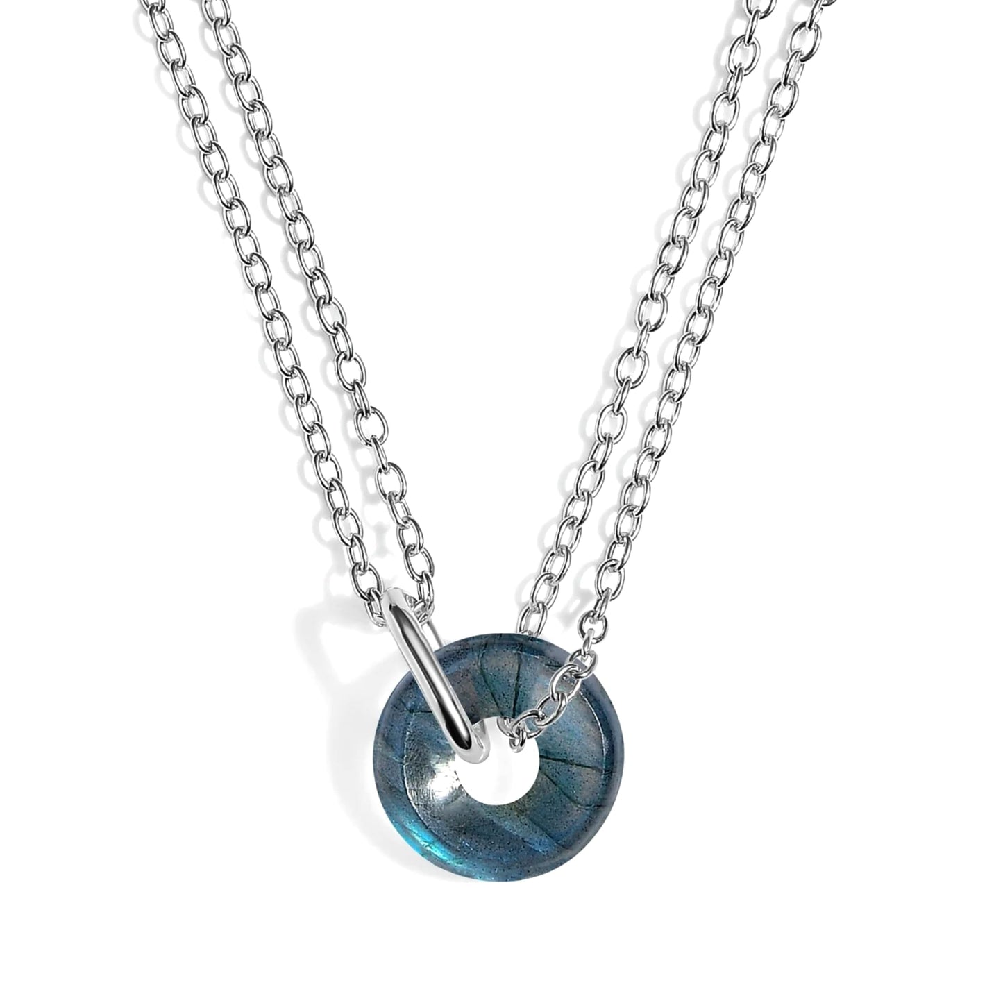 Moon Magic Authentic Moonstone Necklace for Women | Onyx, Labradorite, Black Obsidian Necklaces/Real 925 Sterling Silver |18k Rose and Yellow Gold Enchanted Crystal Necklace for Women/Genuine Jewelry