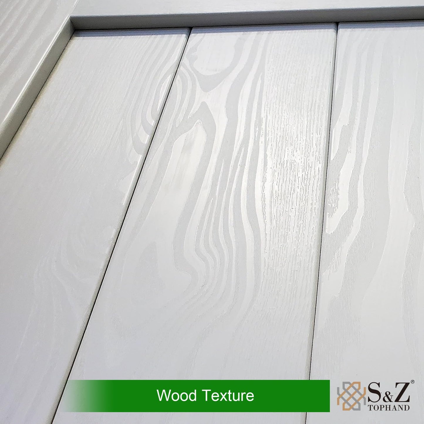 S&Z TOPHAND® 36in x 84in MDF Barn Door with 6.6FT Sliding Hardware Kit, Solid Barn Door Slab Covered with Water-Proof PVC Surface