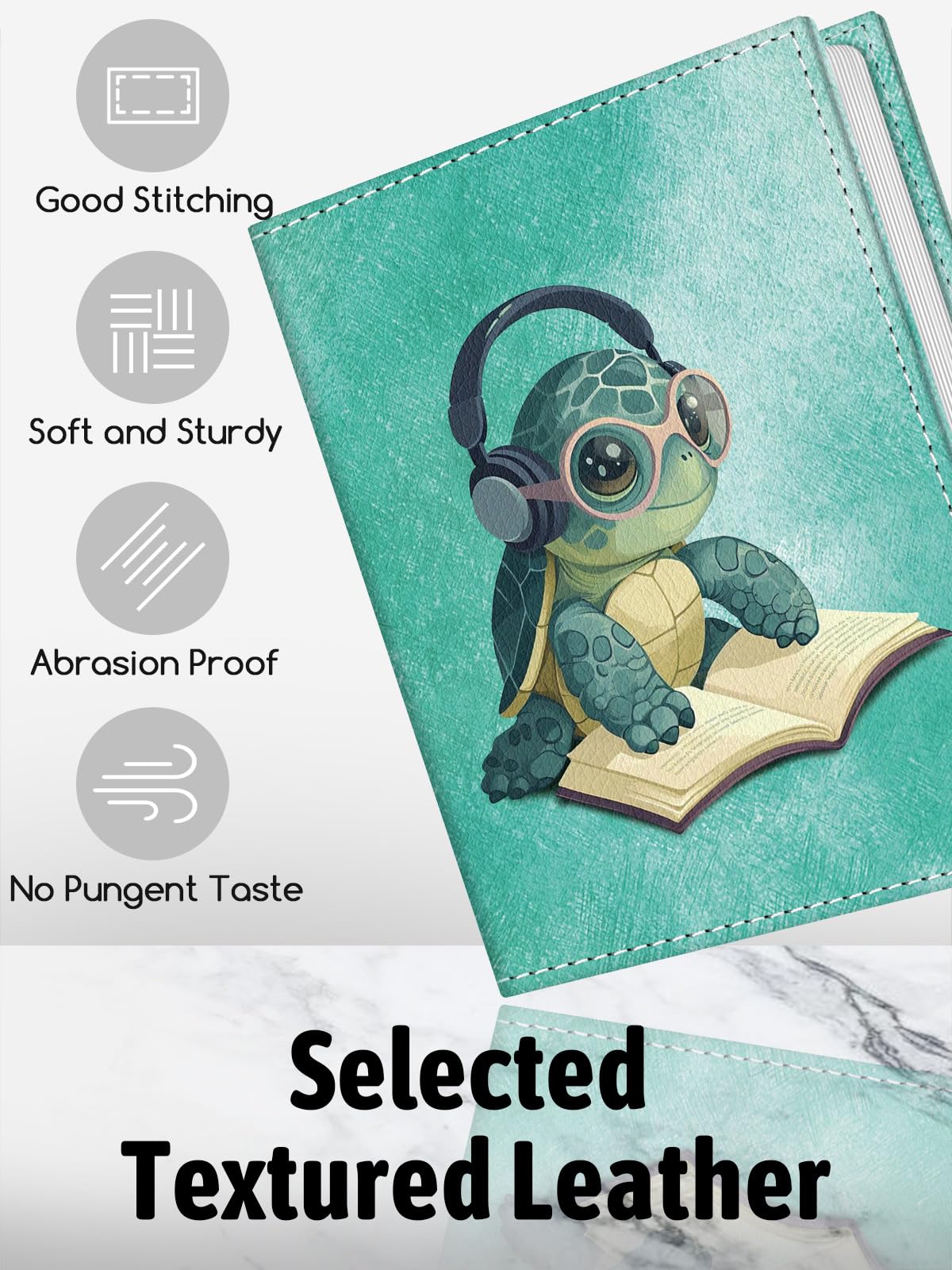Lebrocoli Photo Album 4x6, 56 Pockets Small Picture Book Sea Turtle, Personalized Large Capacity Mini PU Leather Picture Album Gift for Family Graduation Wedding Travel