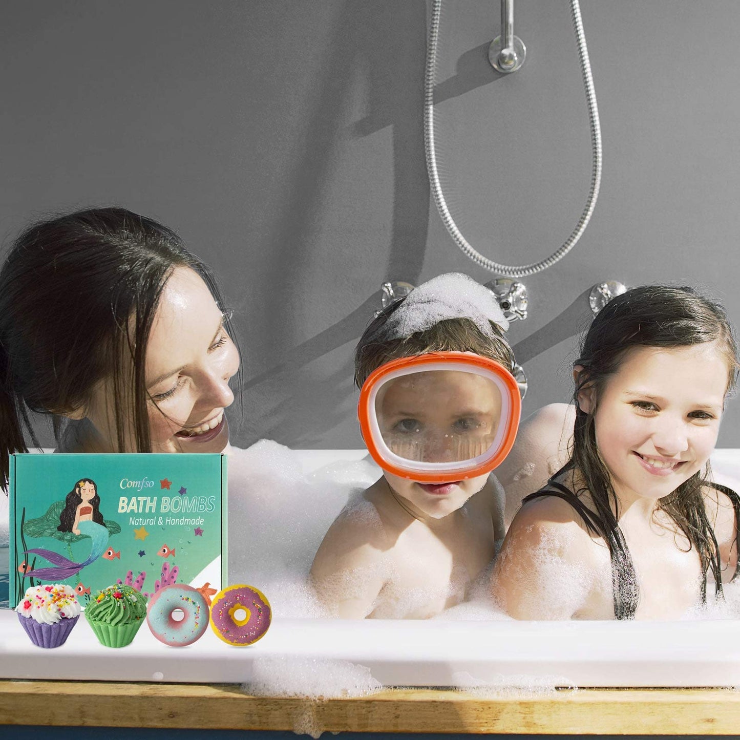 10 Bath Bombs for Kids, Bath Bomb Gift Set, Natural Bubble Bathbombs, Shea Butter Dry Skin Moisturize, Fizzy Spa Bath for Her Mom Women Kids Girls Girlfriend, Birthday, Mothers Day Gifts