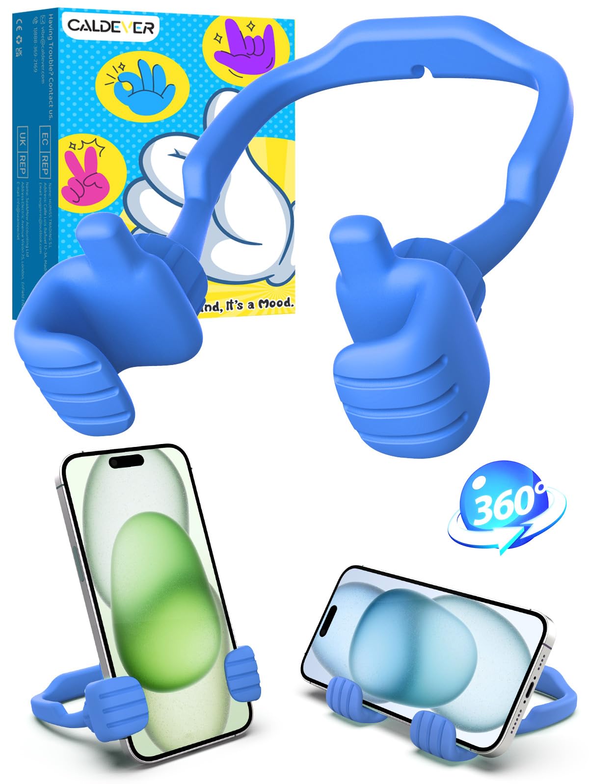 Gifts for Teens Boys Girls Mom Gift for Mothers Day Cell Phone Stand: Upgrade Adjustable Thumbs Up Lazy Phone Holder for Desk Fun Birthday Gifts for Grandma Nana Aunt Adults Husband from Daughter Son